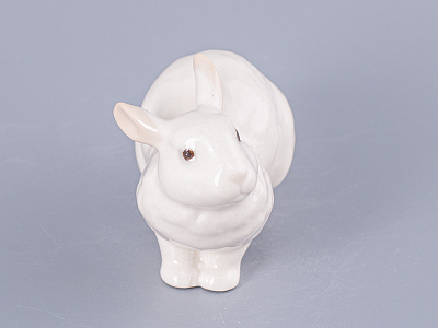 Скульптура Кролик ушастик белый арт. 82.68839.00.1