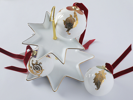 Новогодний Шар в подарочной упаковке, рисунок Рождественские узоры, арт 81.33343.00.1