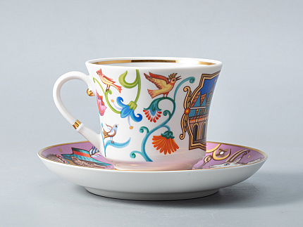 Чашка с блюдцем чайная 220 мл форма Банкетная рисунок Чудоград. Ярмарка арт. 81.29159.00.1