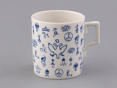 Подарочный набор Чашка с блюдцем чайная, форма Гербовая, рисунок Лого 2, арт 81.32932.00.1