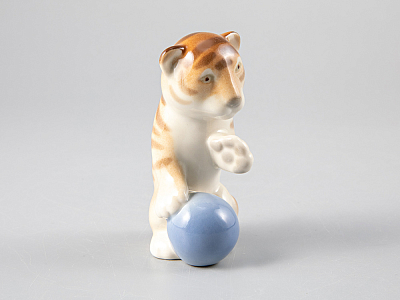 Скульптура форма Тигренок Актер рисунок Полосатый арт. 82.67287.00.1