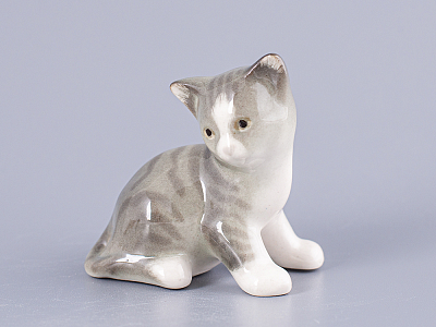 Скульптура Котенок Парамоша серый арт. 82.50636.00.1