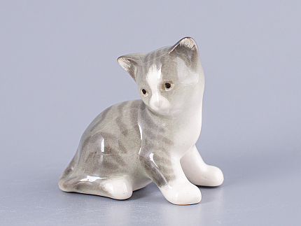 Скульптура Котенок Парамоша серый арт. 82.50636.00.1