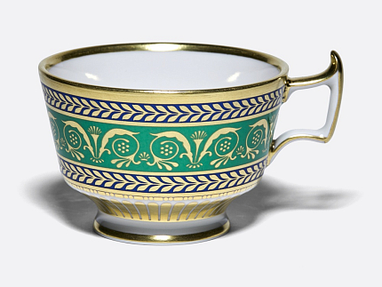 Чашка с блюдцем кофейная 158 мл.,  форма Александрия, рисунок Золотой 52 арт. 81.19205.00.1