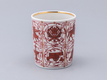 Бокал с блюдцем и крышкой 380 мл, форма Снежное утро, рисунок Сувенир Московский, арт. 81.34815.00.1, 