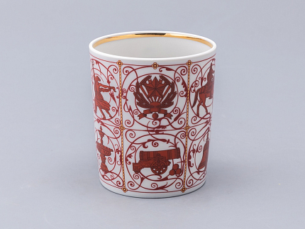 Бокал с блюдцем и крышкой 380 мл, форма Снежное утро, рисунок Сувенир Московский, арт. 81.34815.00.1