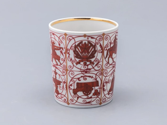 Бокал с блюдцем и крышкой 380 мл, форма Снежное утро, рисунок Сувенир Московский, арт. 81.34815.00.1, 