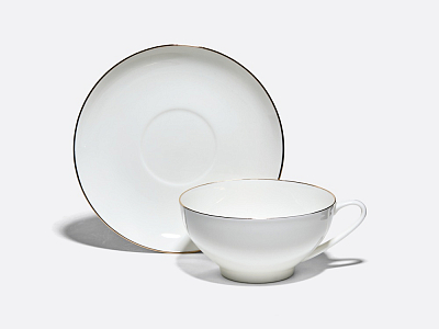 Сервиз чайный форма Купольная рисунок Золотая лента, 6 персон 14 предметов, арт. 81.21490.00.1