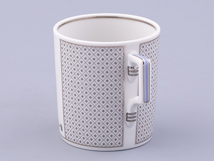 Чашка с блюдцем чайная, форма Гербовая, рисунок Серебряный город 2, арт. 81.32585.00.1