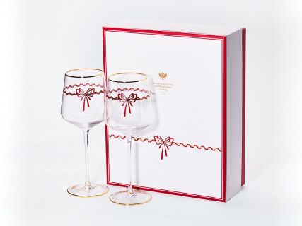 Набор из 2-х бокалов для вина 470 мл, в подарочной упаковке, рисунок Календа, арт 14.11461.07, 