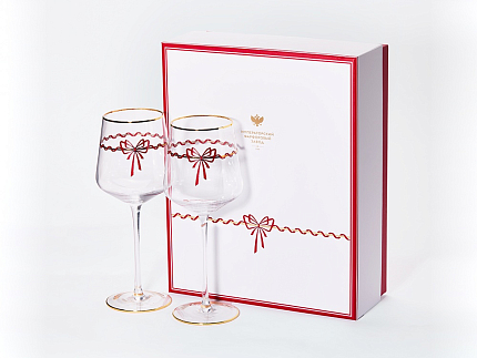 Набор из 2-х бокалов для вина 470 мл, в подарочной упаковке, рисунок Календа, арт 14.11461.07