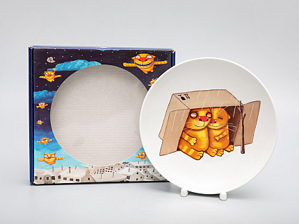 Подарочный набор дек. тарелка Эллипс Вася Ложкин. Рай в шалаше, арт. 81.29339.00.1