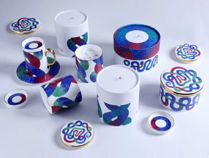 Подарочный набор Бокал с блюдцем и крышкой, форма top, рисунок Лунный змей, арт. 81.32798.00.1, 