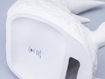 Скульптура форма Носорог голова, Белый бисквит, арт 82.49078.00.1