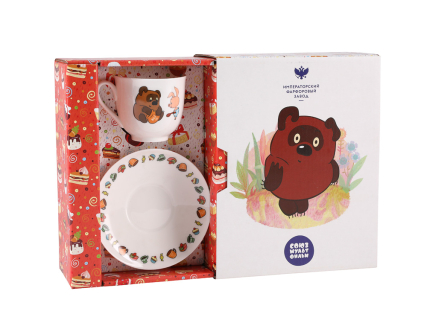 Подарочный набор 180 мл. форма Ландыш рисунок Пятачок арт. 81.27842.00.1, 