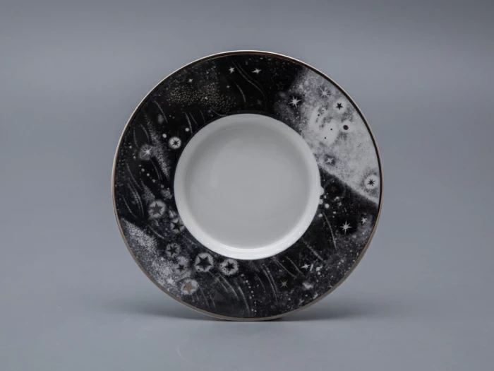 Бокал с блюдцем и крышкой 400 мл в подарочной упаковке, форма top рисунок Черный мустанг, арт 81.34276.00.1, 