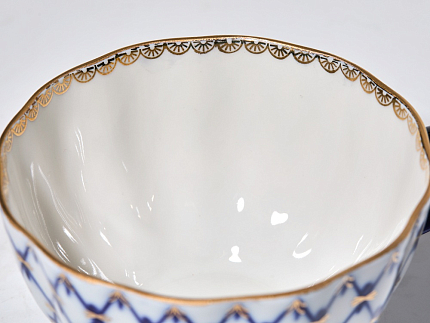 Чашка с блюдцем чайная 250 мл форма Тюльпан рисунок Кобальтовая сетка арт. 81.10105.00.1