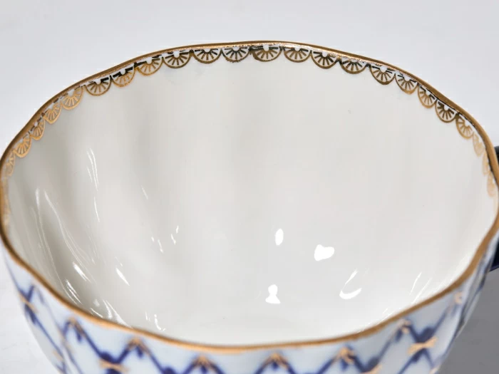 Чашка с блюдцем чайная 250 мл форма Тюльпан рисунок Кобальтовая сетка арт. 81.10105.00.1, 