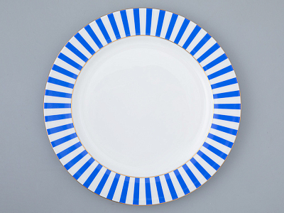 Тарелка плоская 200 мм, форма Стандартная, рисунок Да и нет Лазурный, арт. 80.46526.00.1