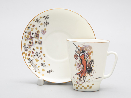 Трехпредметный комплект форма Майская рисунок "Семь нот от Миши Ленна" Си 165 мл арт. 81.30091.00.1, 