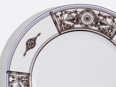 Сервиз столовый на 6 персон 18 предметов, форма Европейская, рисунок Серебряный город, арт. 81.11461.00.1