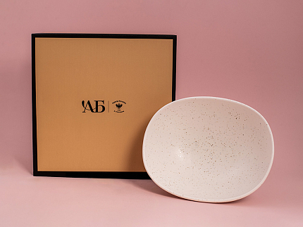 Салатник 180х160 мм, коллекция Белый Гранит, арт. 01.00023.17