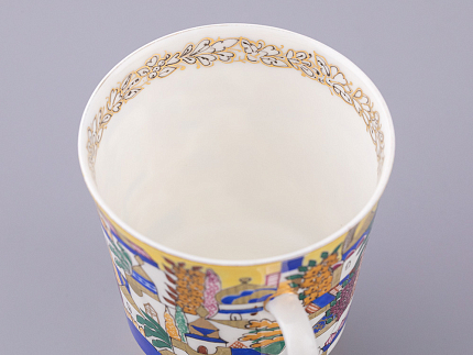 Чашка с блюдцем кофейная 165 мл.,  форма Майская,  рисунок Белые домики арт. 81.13844.00.1