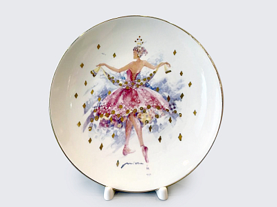 Тарелка декоративная 195 мм форма Эллипс рисунок Принцесса Аврора арт. 80.86808.00.1