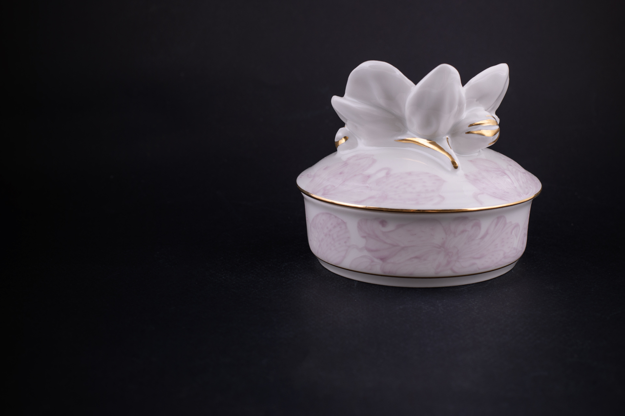 Шкатулка Тигровая орхидея, форма Круглая Орхидея, арт 60.21770.00.1, 