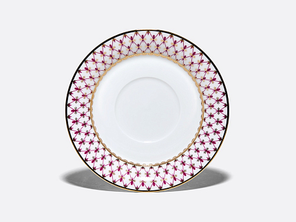 Чашка с блюдцем чайная 260 мл, форма Юлиана, рисунок Сетка-Блюз 2, арт. 81.10802.00.1