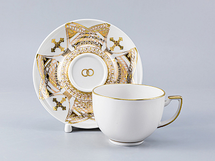 Чашка с блюдцем чайная форма Анданте рисунок К венцу арт. 81.14638.00.1