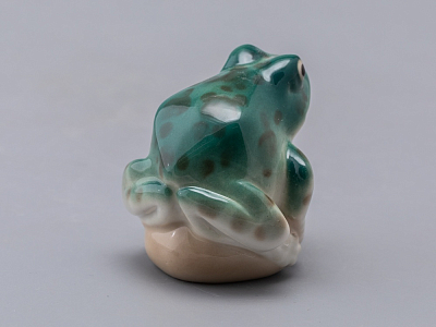 Скульптура Лягушка прудовая бирюзовая арт. 82.63685.00.1