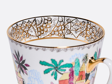 Чашка с блюдцем Черный кофе Голубое озеро арт. 81.15329.00.1