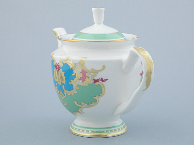 Сервиз чайный форма Айседора рисунок Аквамарин 6 персон 14 предметов арт. 81.30906.00.1