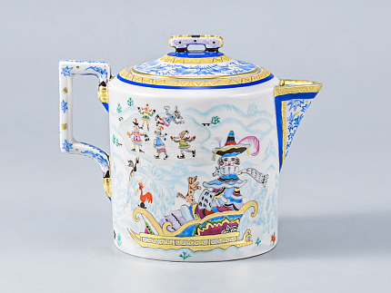 Сервиз чайный форма Гербовая рисунок Зимние забавы, 4 персон 11 предметов, арт. 81.14057.01.1