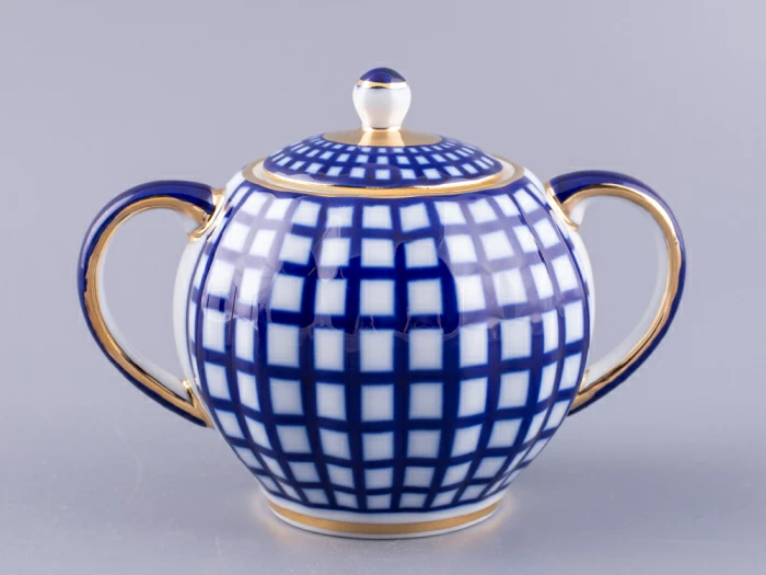 Сахарница Тюльпан Кобальтовая клетка арт. 80.03705.00.1, 