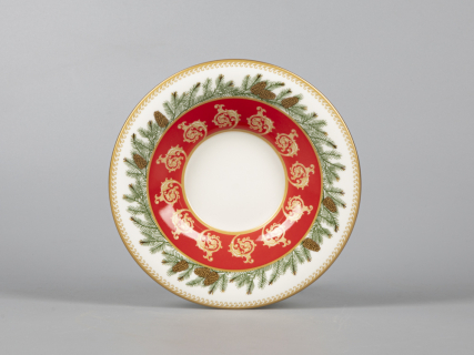 Чашка с блюдцем чайная 210 мл форма Юлия рисунок Рождественское чаепитие арт. 81.30682.00.1, 