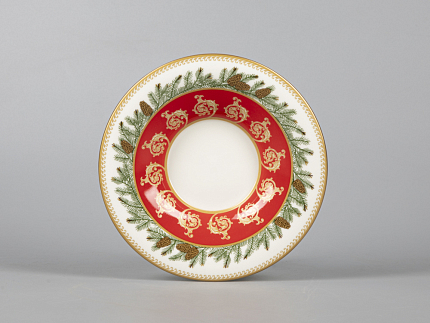 Чашка с блюдцем чайная 210 мл форма Юлия рисунок Рождественское чаепитие арт. 81.30682.00.1