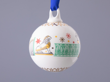 Подарочный набор Ёлочных украшений, форма Шар с петелькой, рисунок Рождественский Петербург, арт. 81.32760.00.1, 