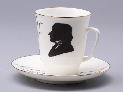 Чашка с блюдцем 165 мл форма Майская рисунок Русские писатели Гоголь, арт. 81.31156.00.1, 