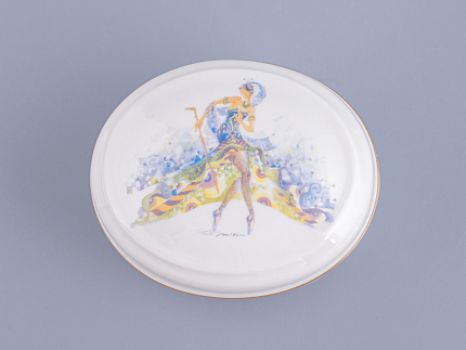 Туалетная коробочка форма Овальная рисунок Фея Карабос арт. 80.86404.00.1