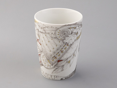 Бокал с блюдцем в подарочной упаковке, форма Гранд, рисунок Маршалы победы Василевский А.В., арт. 81.33242.00.1