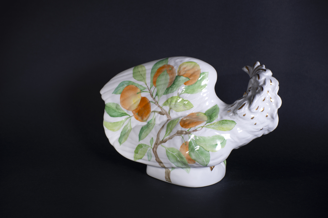 Скульптура Апельсиновый Кен на форме Какаду молуккский, арт 62.14145.00.1, 