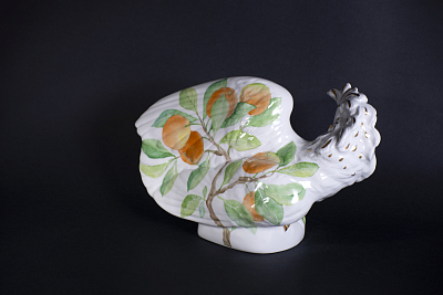 Скульптура Апельсиновый Кен на форме Какаду молуккский, арт 62.14145.00.1