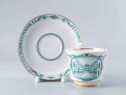 Чашка с блюдцем чайная 220 мл форма Банкетная рисунок Улица зодчего Росси арт. 81.14850.00.1, 