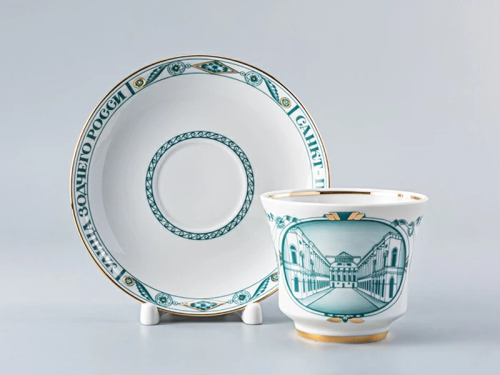 Чашка с блюдцем чайная 220 мл форма Банкетная рисунок Улица зодчего Росси арт. 81.14850.00.1, 