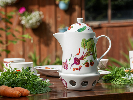 Чайник с подогревателем, 1200 мл рисунок Мамина Дача форма OPTY, арт. 80.02054.00.1