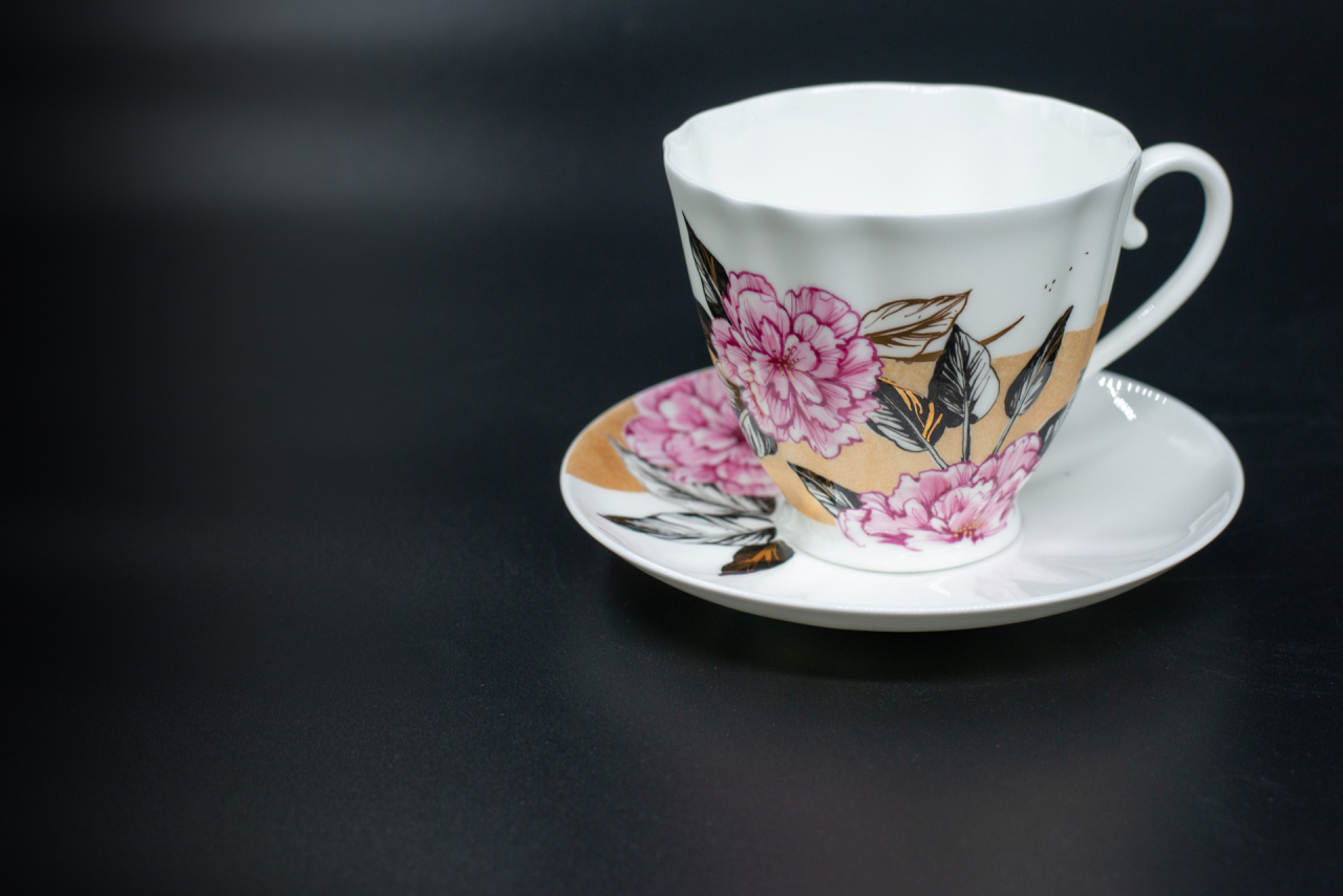 Чашка с блюдцем Желтая Роза, на форме Гвоздика, арт 61.20992.00.1, 