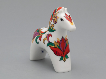 Скульптура форма Лошадь рисунок Красная арт 82.04520.00.1, 