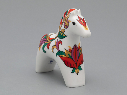 Скульптура форма Лошадь рисунок Красная арт 82.04520.00.1